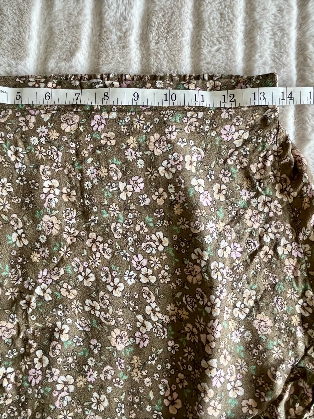 Ardene Boho Floral Ruffle High-Low Fairycore Ruffle Midi Skirt Medium - Picture 8 of 13